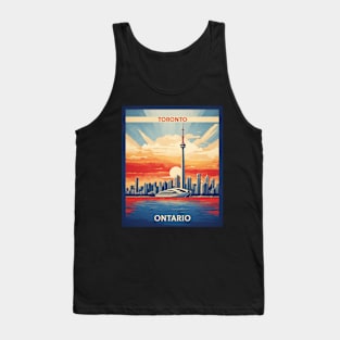 Toronto Canada Sunset Vintage Retro Tourism Tank Top